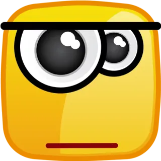 😶 emoji, yellow, face, cartoon, sticker telegram sticker