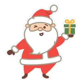 🥳 Santa Claus babbo natale, natale, regalo, vacanze, inverno, festivo telegram sticker