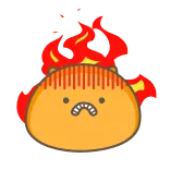 😡 การ์ตูน, ไฟ, ร้อน, โกรธ, เครียด, กำลังไหม้, อนิเมชั่น, หยด telegram sticker