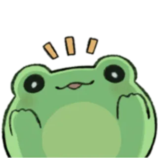 🐸 katak, hijau, imut, hewan, kartun, stiker telegram sticker