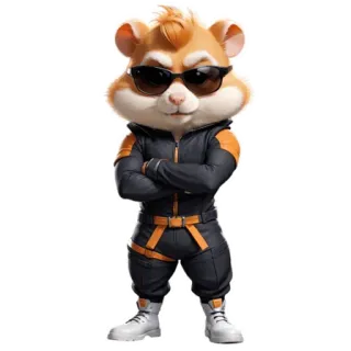 🐹 hamster, animal, sunglasses, cartoon, character, cool, avatar telegram sticker