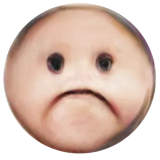 ☹️ грустный, лицо, эмодзи, мем telegram sticker