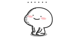 🍚 Blob, Carino, Sticker, Blob bianco telegram sticker
