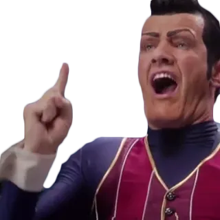 ☝ Robbie Rotten LazyTown Robbie Rotten, LazyTown, kreskówka, złoczyńca, wskazujący telegram sticker