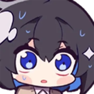 😮 Anime, Kawaii, Imut, Kartun, Emoji telegram sticker