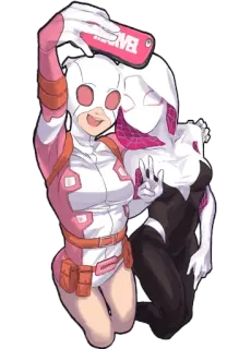 🤳 Spider-Gwen, Gwenpool MARVEL marvel, superhero, comic, gwenpool, spider-gwen telegram sticker