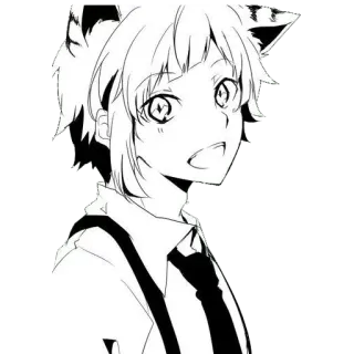 😃 Atsushi Nakajima Bungou Stray Dogs Anime, Manga, Bungou Stray Dogs, Atsushi Nakajima, Werwolf, Tiger telegram sticker