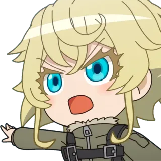 🤬 Tanya Degurechaff Saga of Tanya the Evil Anime, Militär, Krieg, Tanya Degurechaff, Chibi, Niedlich whatsapp sticker