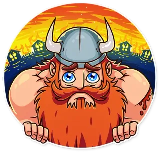 🥺 Viking, Cartoon, Helm, Baard, Personage telegram sticker