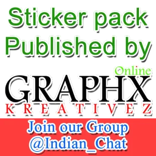 😊 Sticker pack
Published by
GRAPHX Online
KREATIVEZ
Join our Group
@Indian_Chat stiker, grup, chat, obrolan india, graphx, kreativez whatsapp sticker