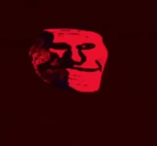 ๐ Trollface Meme, Troll, Rosso, Internet whatsapp sticker