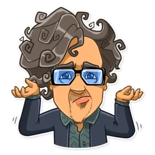 🤷‍♂️ person, cartoon, unsure, doubt, question, hand gesture telegram sticker