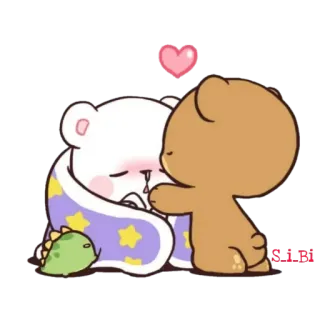 😊 礼貌 可爱, 熊, 拥抱, 爱, 卡通 telegram sticker