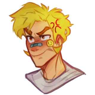 😡 anime, angry, character, cartoon, emoji telegram sticker