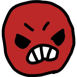 😡 arrabbiato, rosso, emoji, faccia, scontroso, cartone animato telegram sticker