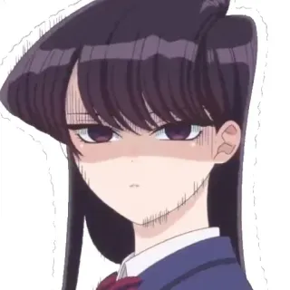 😶 Komi Shouko Komi Can't Communicate อนิเมะ, มังงะ, Komi can't communicate, โคมิ โชโกะ, Waifu telegram sticker