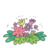 🙏 flor, flores, primavera, naturaleza, hojas, ramo, decoración telegram sticker