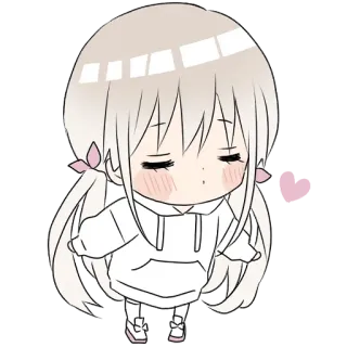 😘 Chibi, Gadis anime, Kawaii, Lucu, Anime, Manga telegram sticker