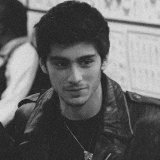 🎬 Zayn Malik Зейн Малик, Певец, One Direction, Портрет, Чёрно-белое, Музыкант telegram sticker