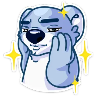 ☺️ koala, binatang, kartun, imut, stiker, berkilau whatsapp sticker