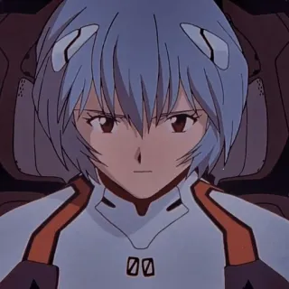 🌊 Rei Ayanami Neon Genesis Evangelion เรย์ อายานามิ, อนิเมะ, อีวานเกเลียน, ตัวละคร, การ์ตูน telegram sticker