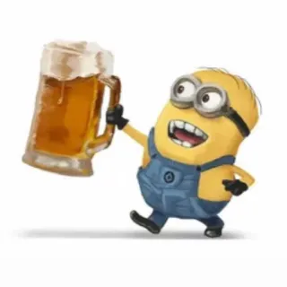 🍺 Minion Minion, Cerveja, Desenho animado, Bebendo whatsapp sticker