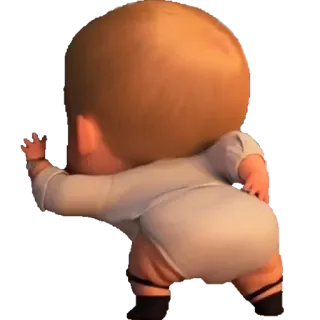 🖕 Boss Baby The Boss Baby baby, suit, movie, cartoon whatsapp sticker