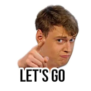 👈 LET'S GO vamos, ánimo, motivación, hype telegram sticker
