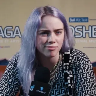 🕸 Billie Eilish cantante, musicista, celebrità, Billie Eilish, musica pop, artista donna telegram sticker
