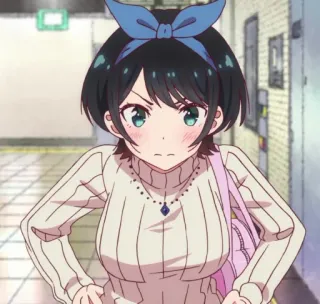 😠 Ruka Sarashina Rent-A-Girlfriend anime, girl, cute, Ruka Sarashina, Rent-A-Girlfriend telegram sticker