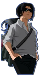 😎 Anime, Keren, Kacamata hitam, Kasual, Tas telegram sticker