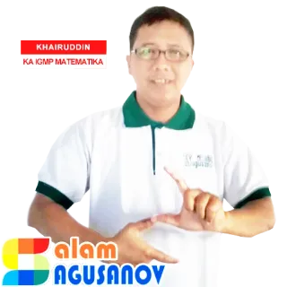 🙏 KHAIRUDDIN
KA IGMP MATEMATIKA person, mathematics, education, man, khairuddin, agusanov whatsapp sticker