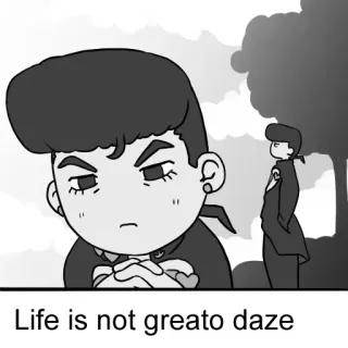 ⚓️ Josuke Higashikata JoJo's Bizarre Adventure Life is not greato daze Anime, Manga, Jojo's Bizarre Adventure, Josuke Higashikata, Greato Daze, Triste, Deprimido telegram sticker