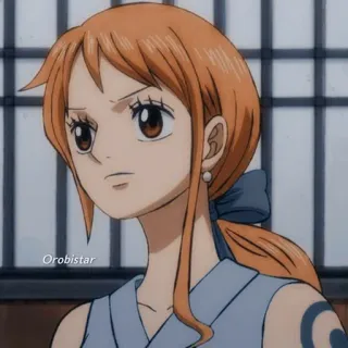 🍊 Nami One Piece Orobistar Anime, One Piece, Nami, Dessin animé, Personnage whatsapp sticker