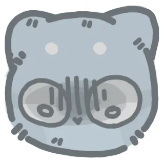 😨 животное, кошка, грустный, испуганный, мультфильм, стикер whatsapp sticker