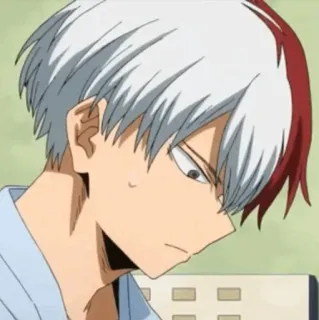🥢 Shoto Todoroki My Hero Academia Anime, Manga, Shoto Todoroki, My Hero Academia, Postać, Bohater, Pół Zimny Pół Gorący telegram sticker