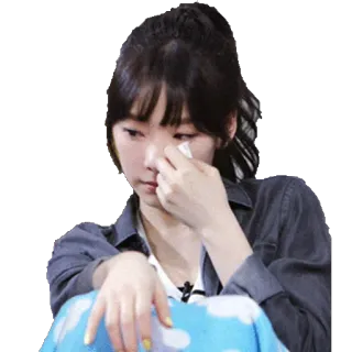 😢 triste, piangere, donna, arrabbiata, emotivo telegram sticker