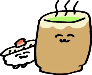 🤗 Sushi, Comida, Fofo, Kawaii, Desenho animado, Rolo, Arroz, Japonês whatsapp sticker