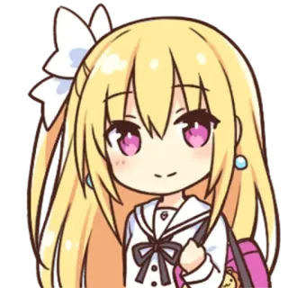 😊 Anime, Chibi, Écolière, Mignon, Dessin animé, Personnage whatsapp sticker