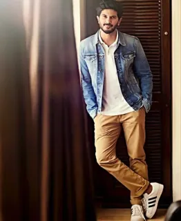 ❤️ uomo, casual, moda, giacca di jeans, kaki, ritratto, maschio, stile telegram sticker