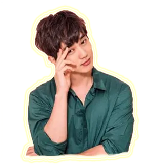 🤔 man, person, portrait, actor, model telegram sticker
