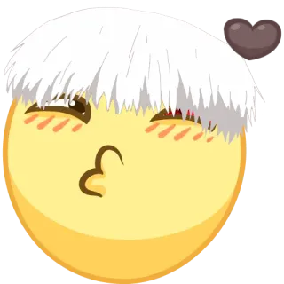😘 Emoji, Fofo, Beijo, Amarelo, Animação telegram sticker