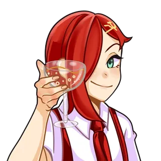 🥂 Anime, Dessin animé, Communisme, Soviétique, Faucille et marteau, Cocktail whatsapp sticker