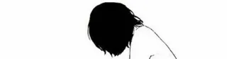 😞 anime, girl, manga, sad, hair telegram sticker
