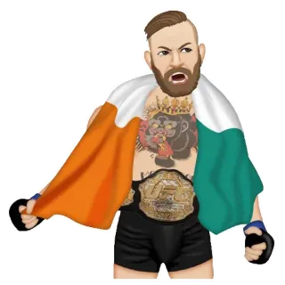🇨🇮 Conor McGregor Conor McGregor, UFC, MMA, Irlande, Combattant, Sports, Champion, Drapeau Irlandais telegram sticker