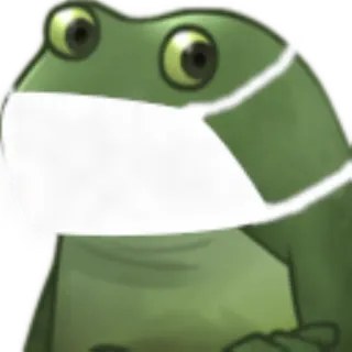 😷 frog, mask, covid, pandemic, animal telegram sticker
