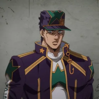 🌊 Jotaro Kujo JoJo's Bizarre Adventure anime, manga, Jotaro, JoJo's Bizarre Adventure, character, star platinum telegram sticker