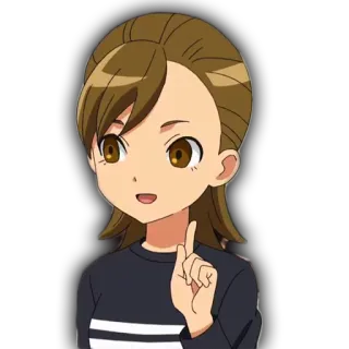 💥 Anime, Kartun, Wanita, Karakter, rambut coklat, Potret telegram sticker