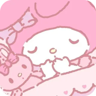 ❤ My Melody My Melody, Sanrio, mono, kawaii, rosa, dibujos animados telegram sticker