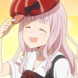 😄 Chika Fujiwara Kaguya-sama: Love Is War anime, chika fujiwara, kaguya-sama, cute, kawaii whatsapp sticker